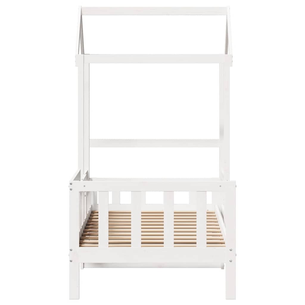 daybed med tag 80x200 cm massivt fyrretræ hvid
