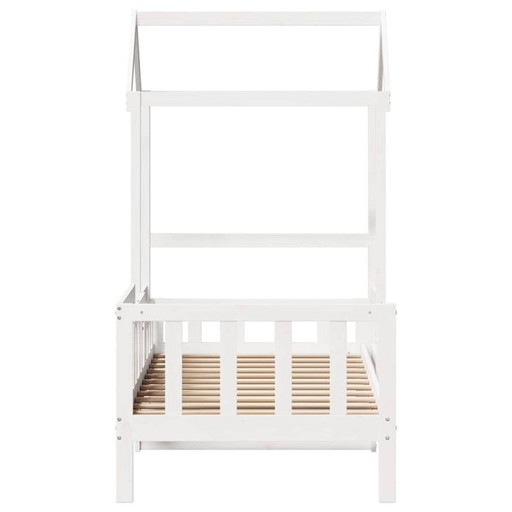 daybed med tag 80x200 cm massivt fyrretræ hvid