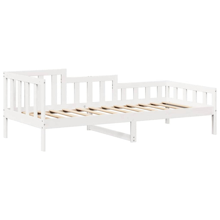 husseng med bænk 80x200 cm massivt fyrretræ hvid