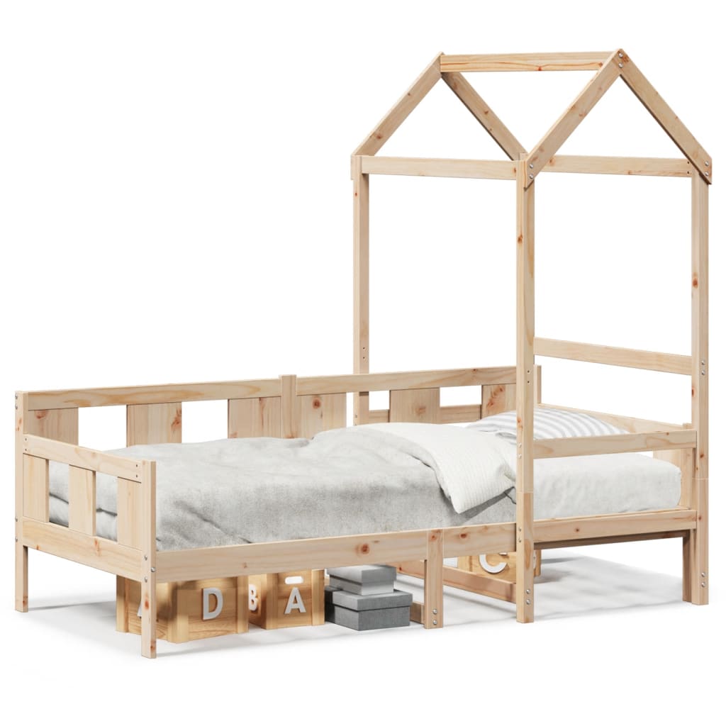 daybed med tag 80x200 cm massivt fyrretræ