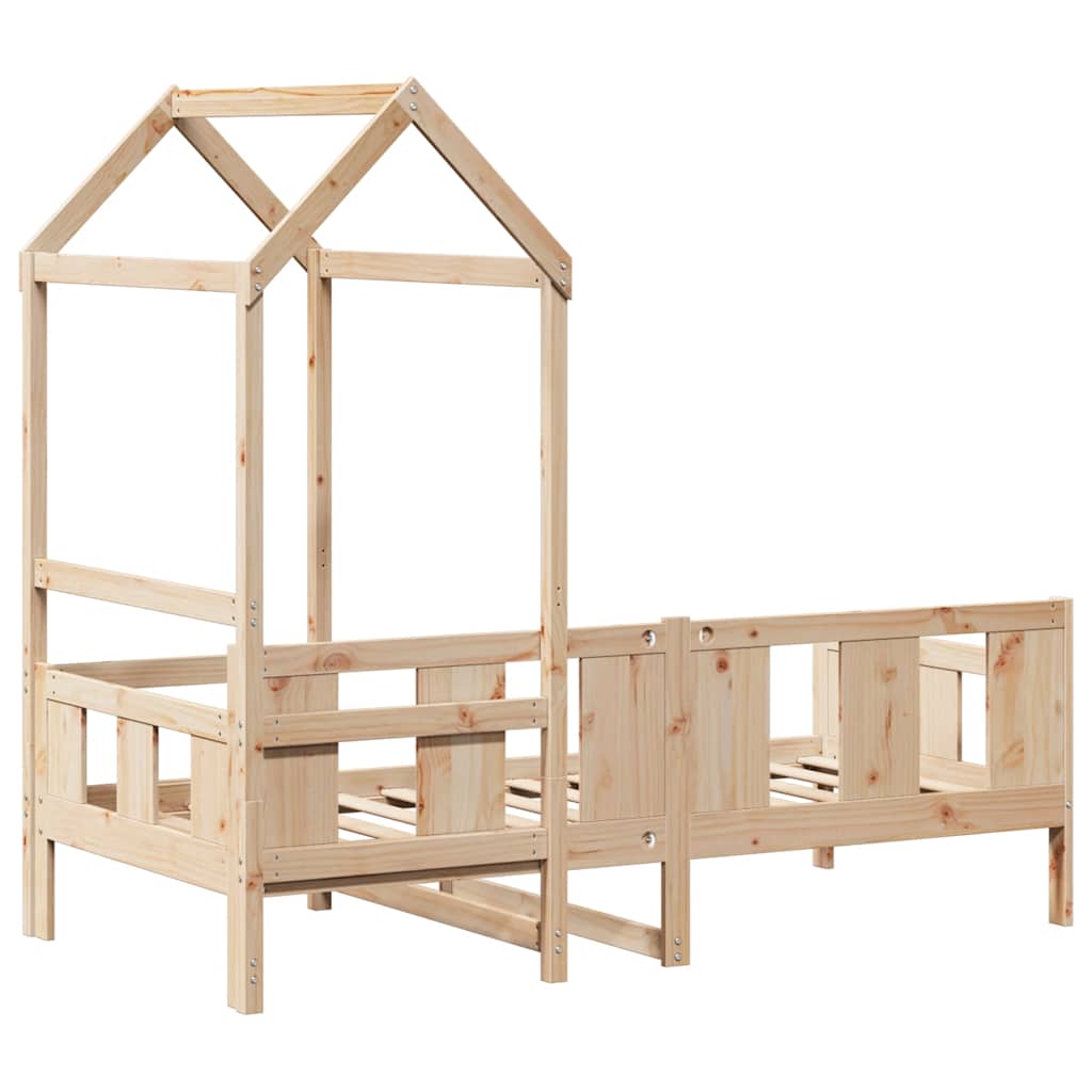 daybed med tag 80x200 cm massivt fyrretræ