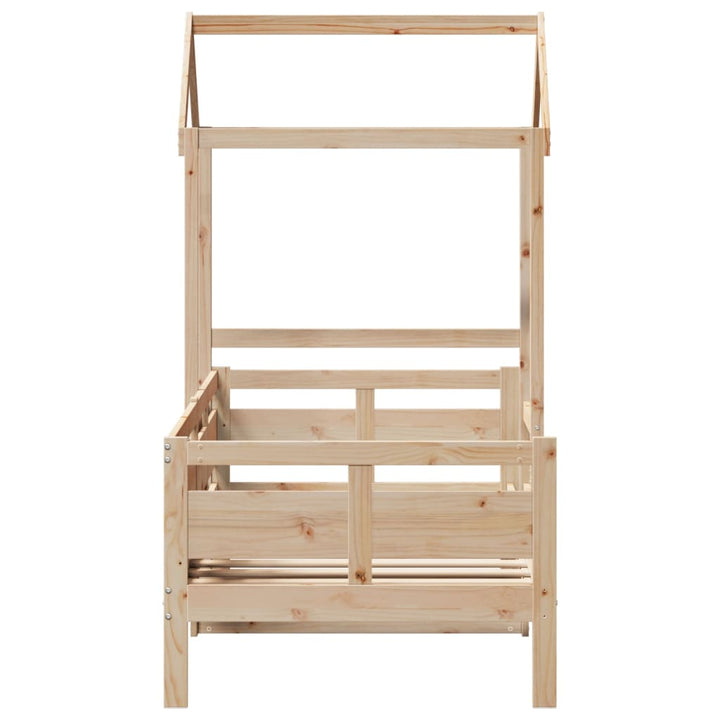 daybed med tag 80x200 cm massivt fyrretræ