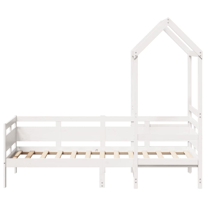 daybed med tag 80x200 cm massivt fyrretræ hvid