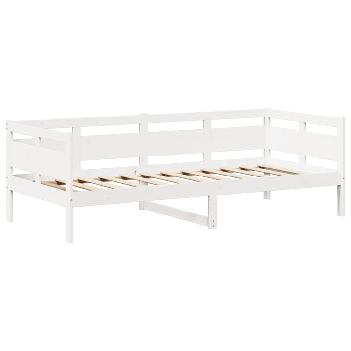 daybed med tag 80x200 cm massivt fyrretræ hvid