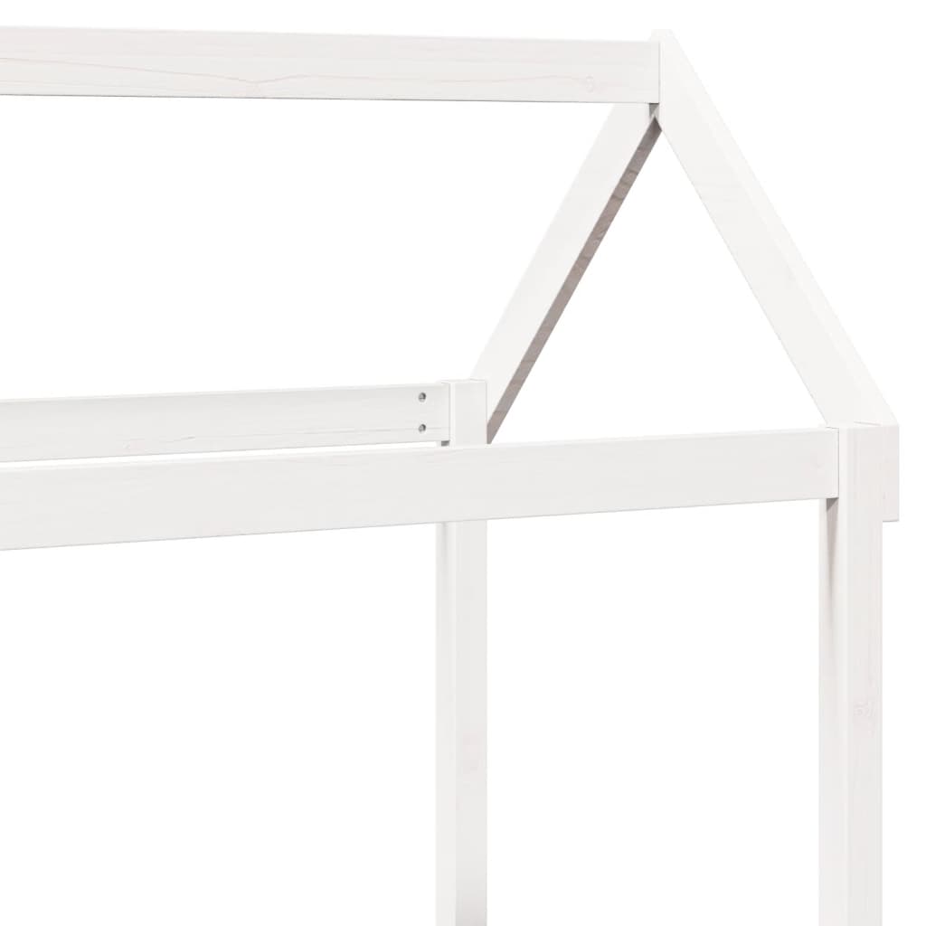 daybed med tag 80x200 cm massivt fyrretræ hvid