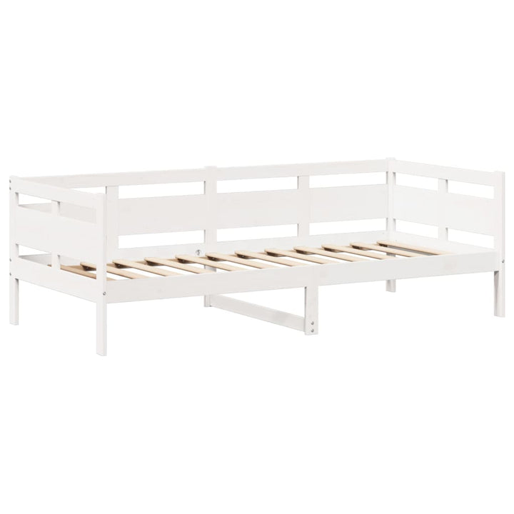 husseng med bænk 80x200 cm massivt fyrretræ hvid