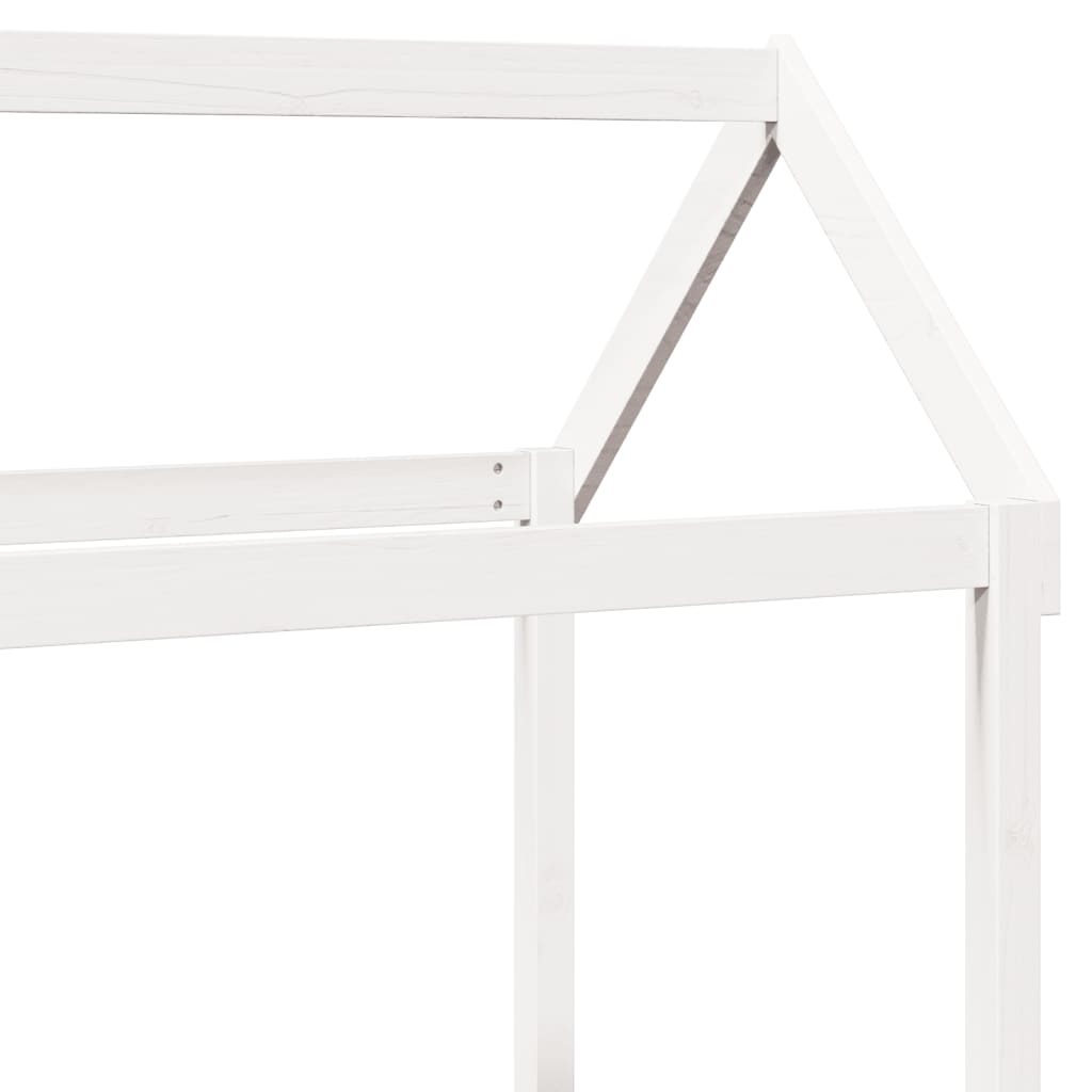 husseng med bænk 80x200 cm massivt fyrretræ hvid