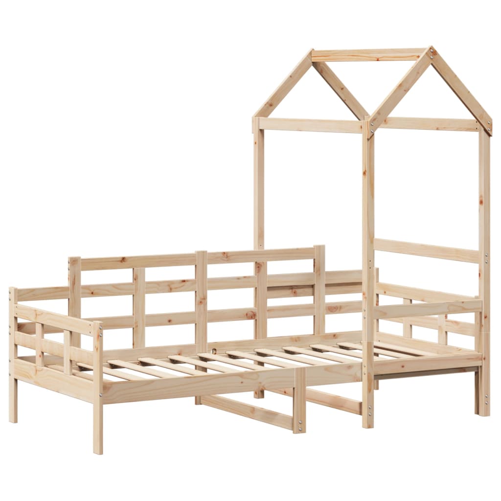 daybed med tag 80x200 cm massivt fyrretræ
