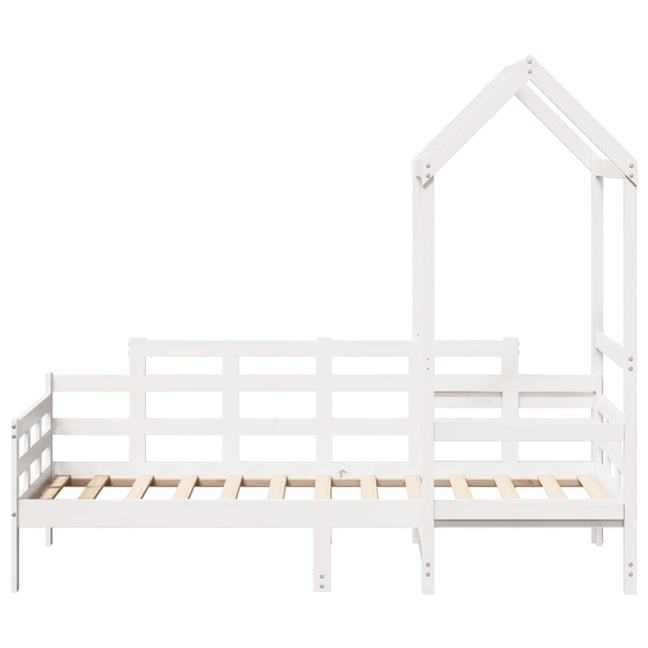 daybed med tag 80x200 cm massivt fyrretræ hvid
