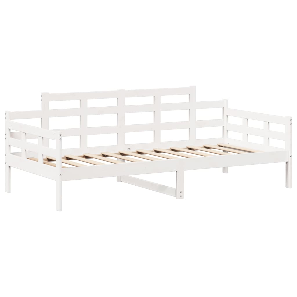 daybed med tag 80x200 cm massivt fyrretræ hvid
