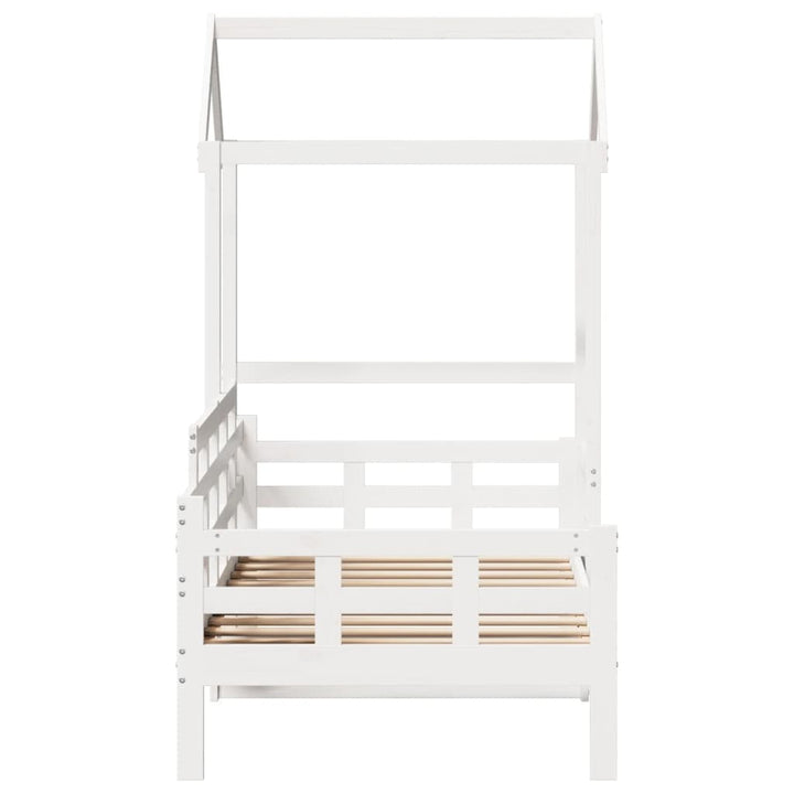 daybed med tag 80x200 cm massivt fyrretræ hvid
