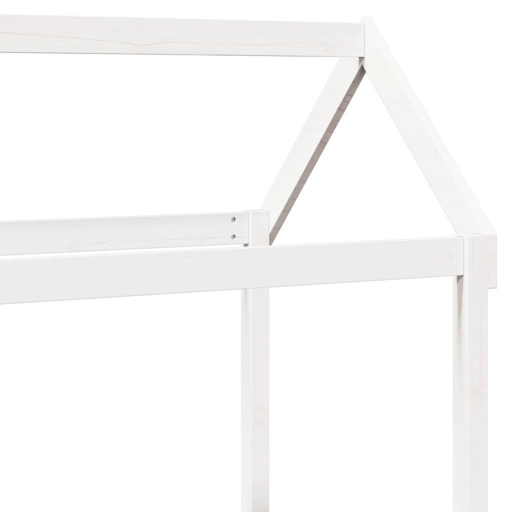 daybed med tag 80x200 cm massivt fyrretræ hvid