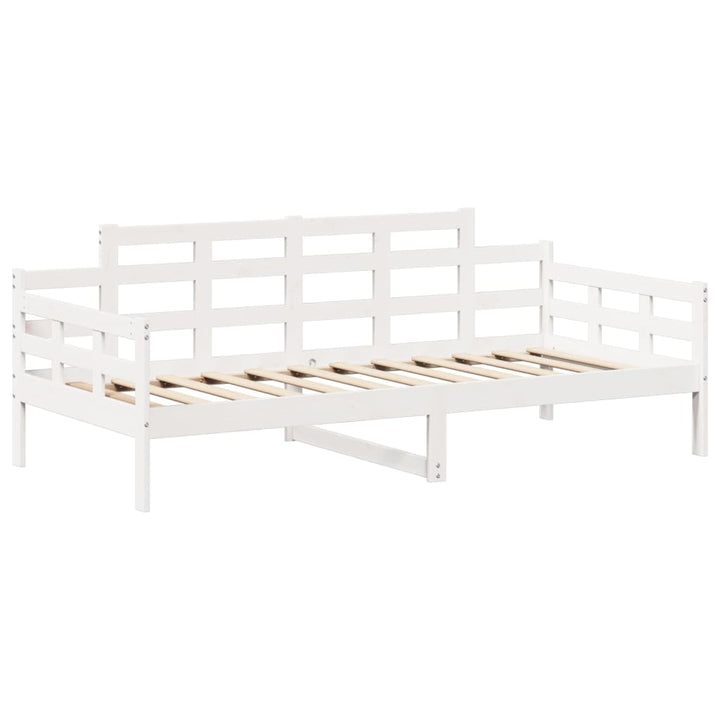 husseng med bænk 80x200 cm massivt fyrretræ hvid