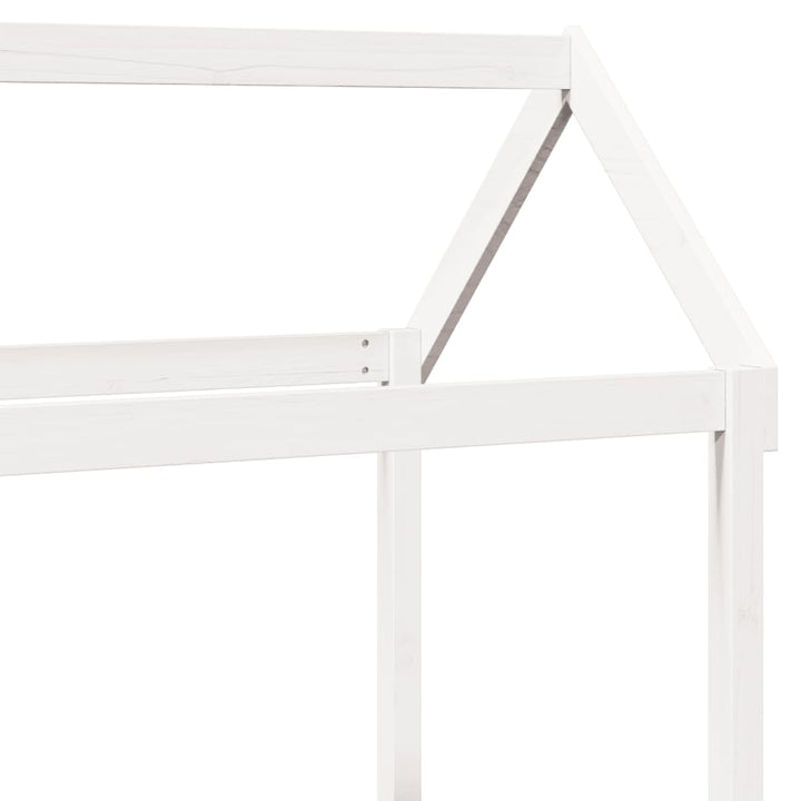 husseng med bænk 80x200 cm massivt fyrretræ hvid