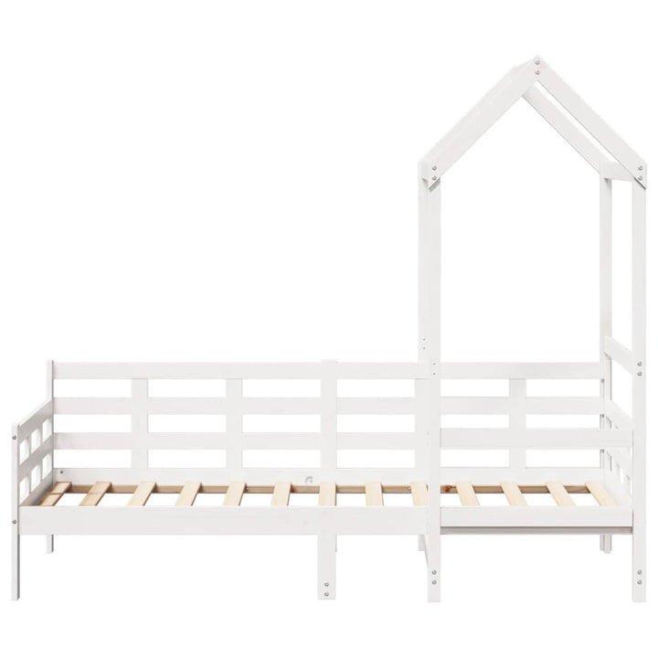 daybed med tag 80x200 cm massivt fyrretræ hvid