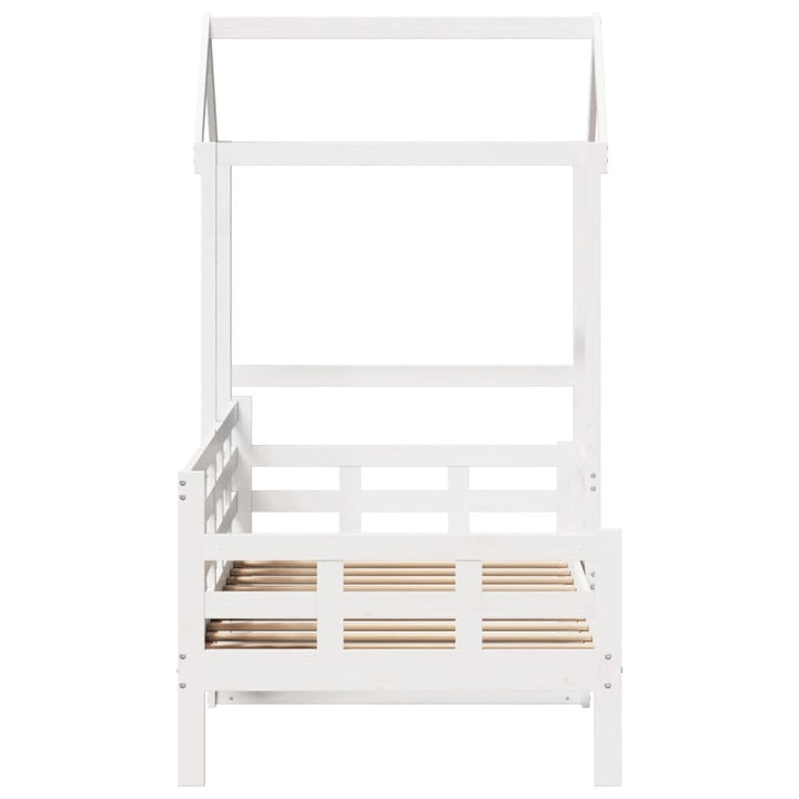 daybed med tag 80x200 cm massivt fyrretræ hvid