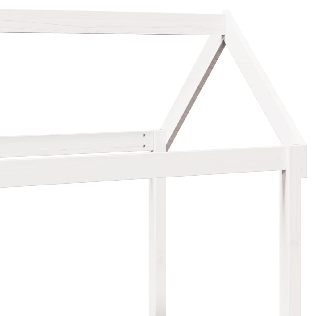 daybed med tag 80x200 cm massivt fyrretræ hvid