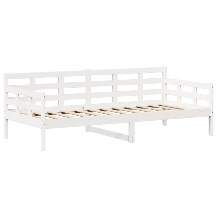 husseng med bænk 80x200 cm massivt fyrretræ hvid