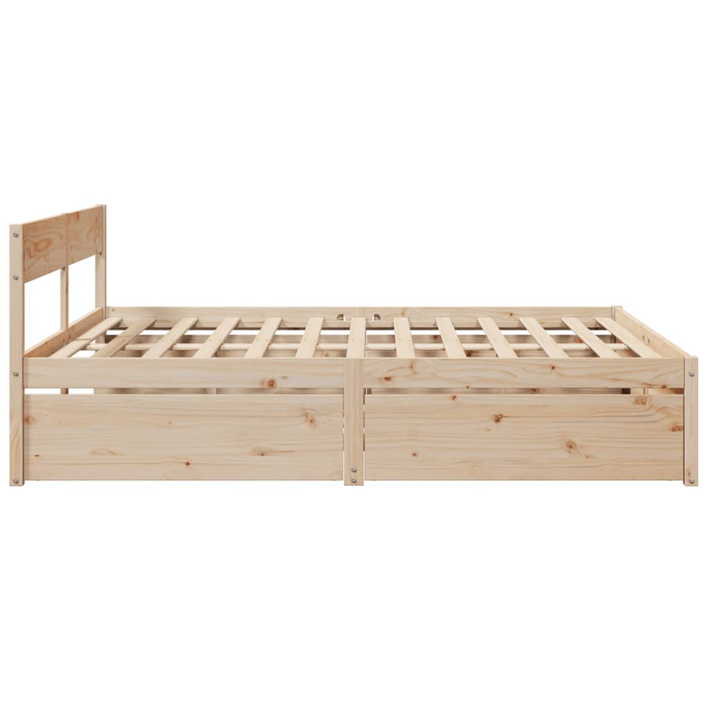 sengeramme uden madras 200x200 cm massivt fyrretræ