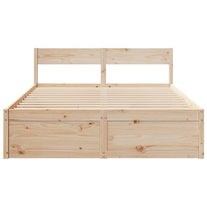 sengeramme uden madras 140x200 cm massivt fyrretræ