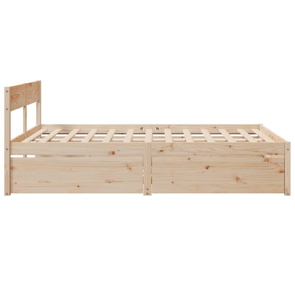 sengeramme uden madras 140x200 cm massivt fyrretræ