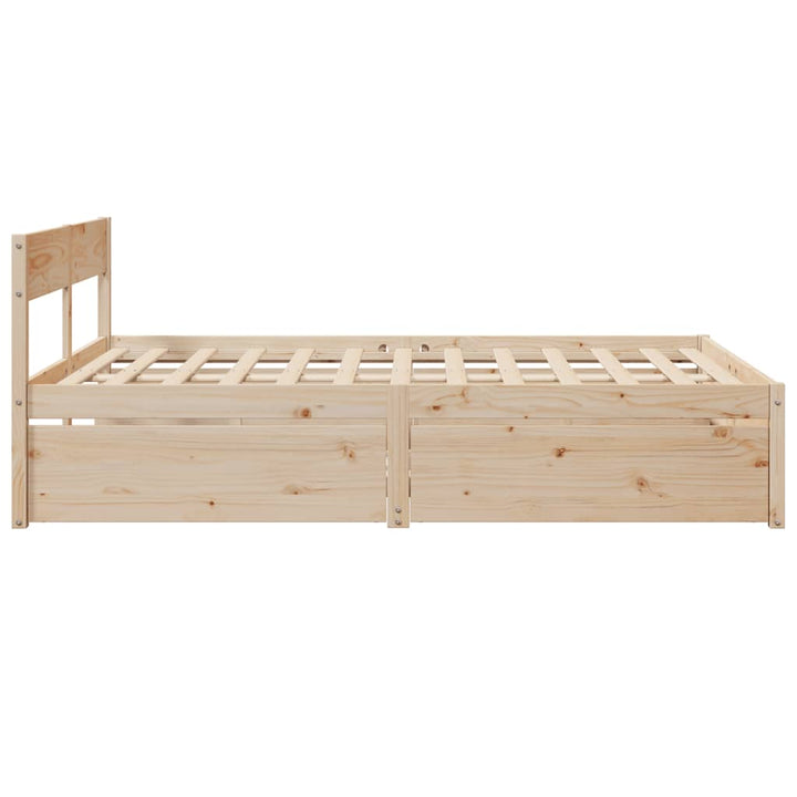 sengeramme uden madras 140x200 cm massivt fyrretræ