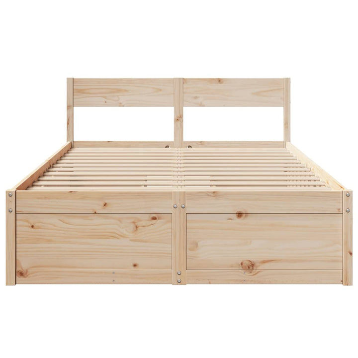 sengeramme uden madras 120x190 cm massivt fyrretræ