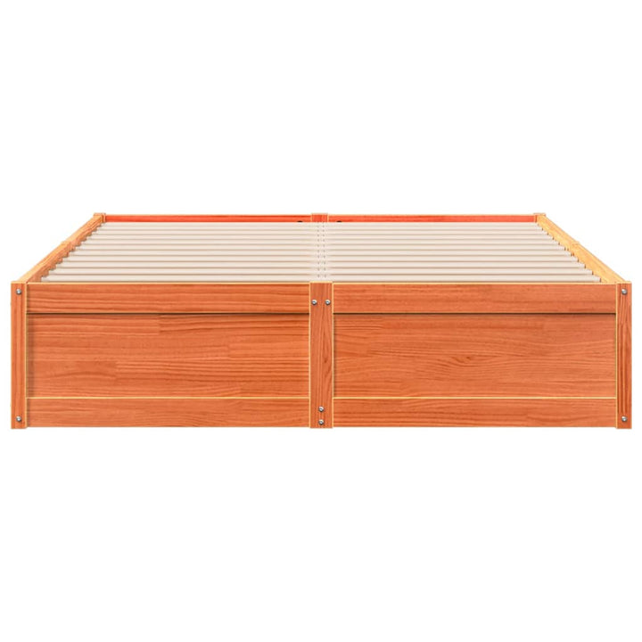 sengeramme uden madras 160x200 cm massivt fyrretræ gyldenbrun