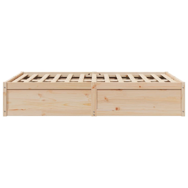 sengeramme uden madras 135x190 cm massivt fyrretræ hvid