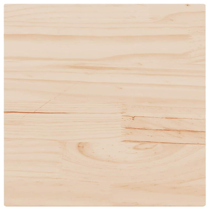bordplade 50x50x2,5 cm firkantet massivt fyrretræ
