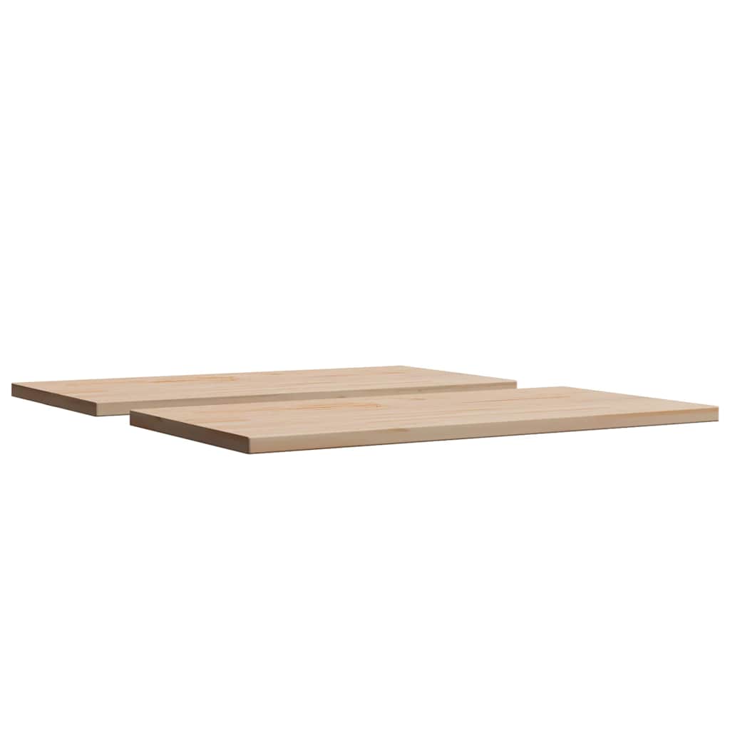 bordplader 2 stk. 60x30x2,5 cm rektangulær massivt fyrretræ