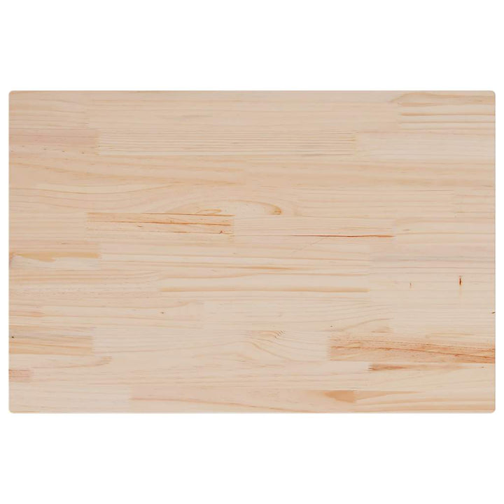 bordplade 80x50x2,5 cm rektangulær massivt fyrretræ