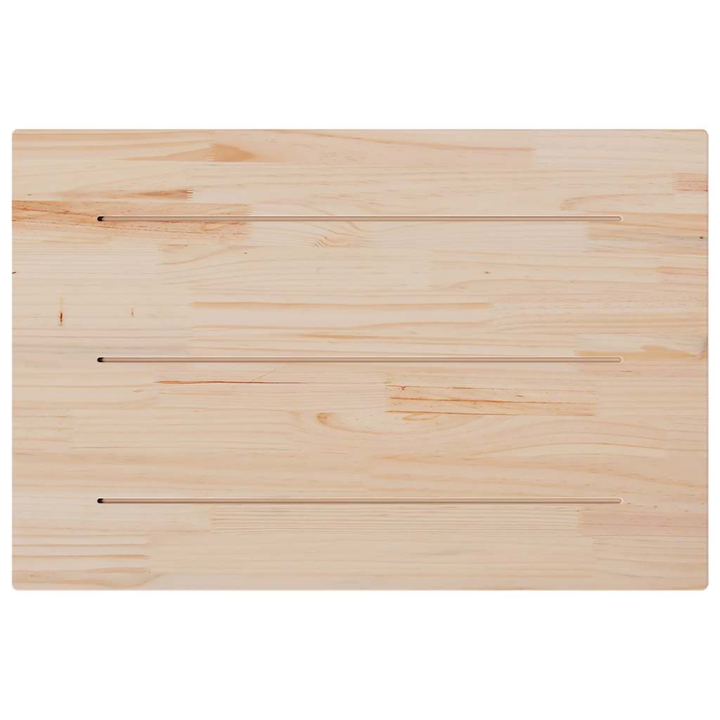 bordplade 80x50x2,5 cm rektangulær massivt fyrretræ