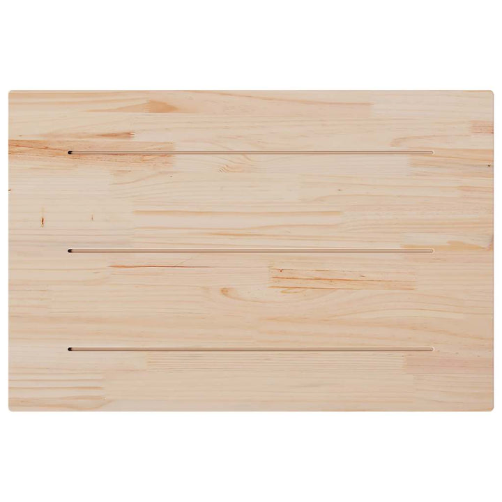 bordplade 80x50x2,5 cm rektangulær massivt fyrretræ