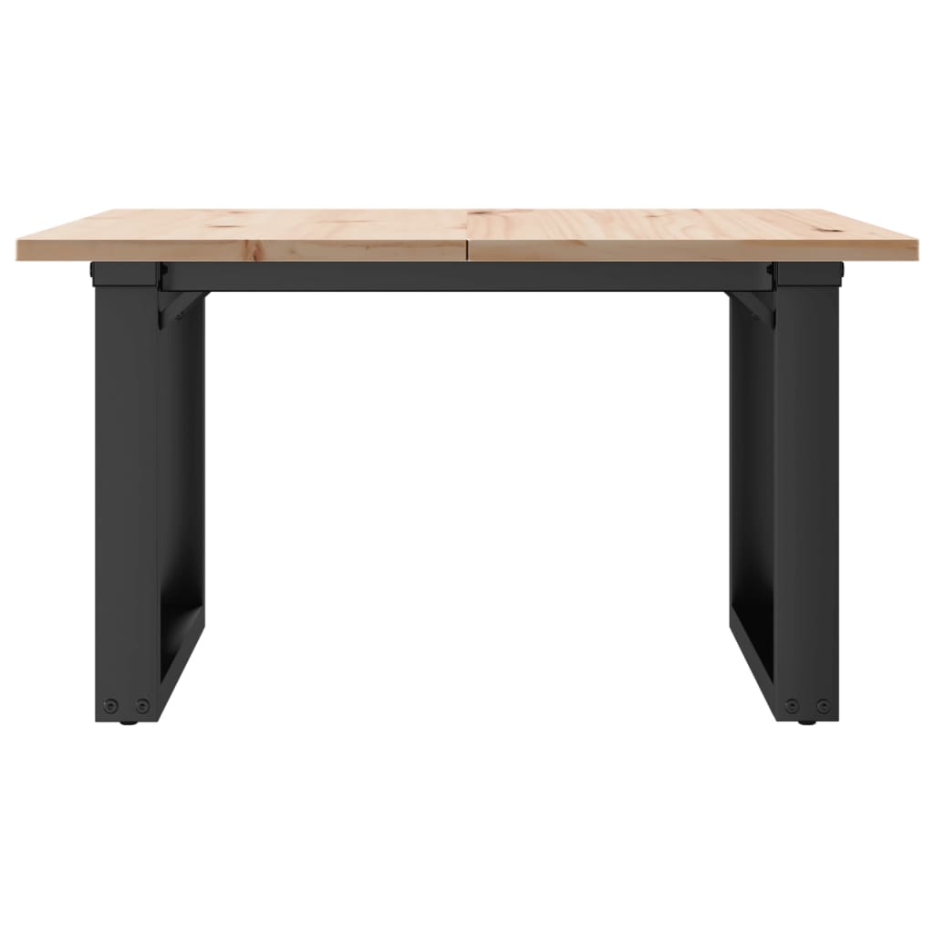 sofabord 60x60x40 cm O-stel massivt fyrretræ og stål