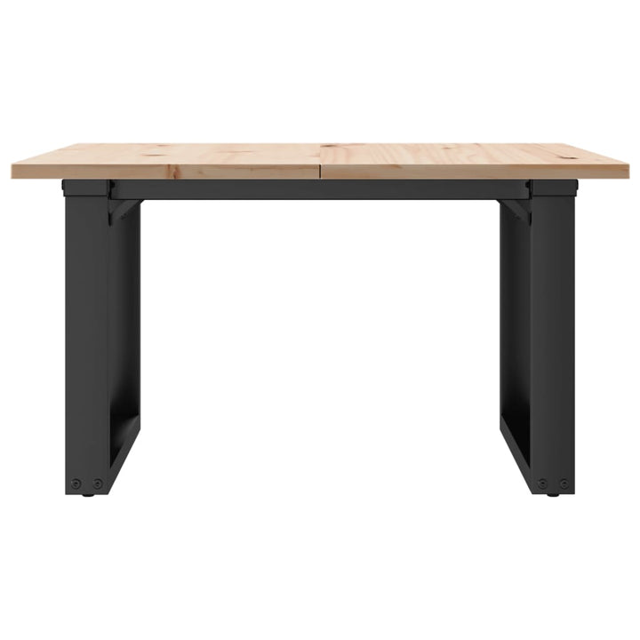 sofabord 60x60x40 cm O-stel massivt fyrretræ og stål