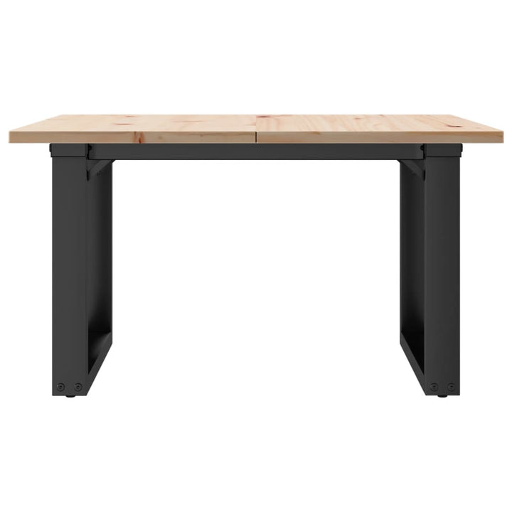 sofabord 70x70x40 cm O-stel massivt fyrretræ og stål
