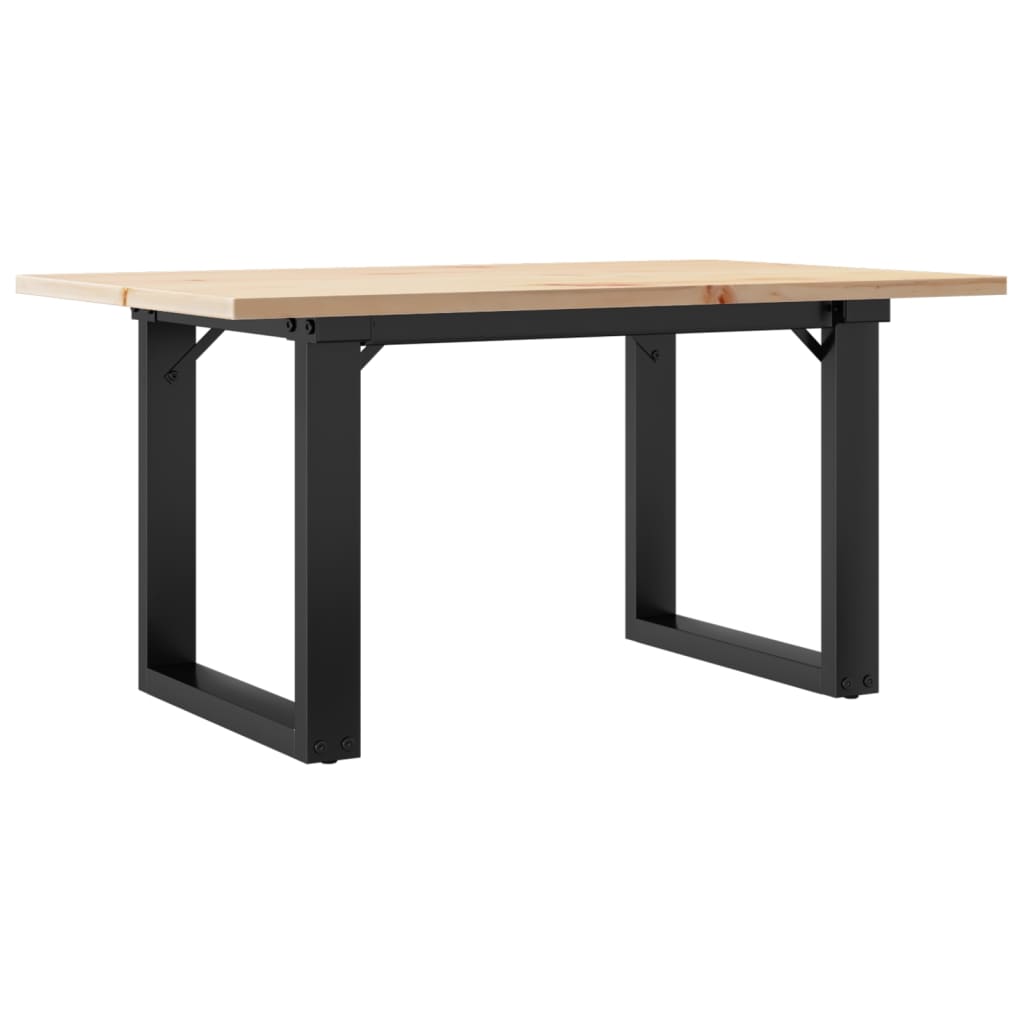 sofabord 80x50x40 cm O-stel massivt fyrretræ og stål