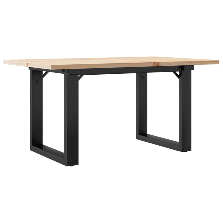 sofabord 80x50x40 cm O-stel massivt fyrretræ og stål