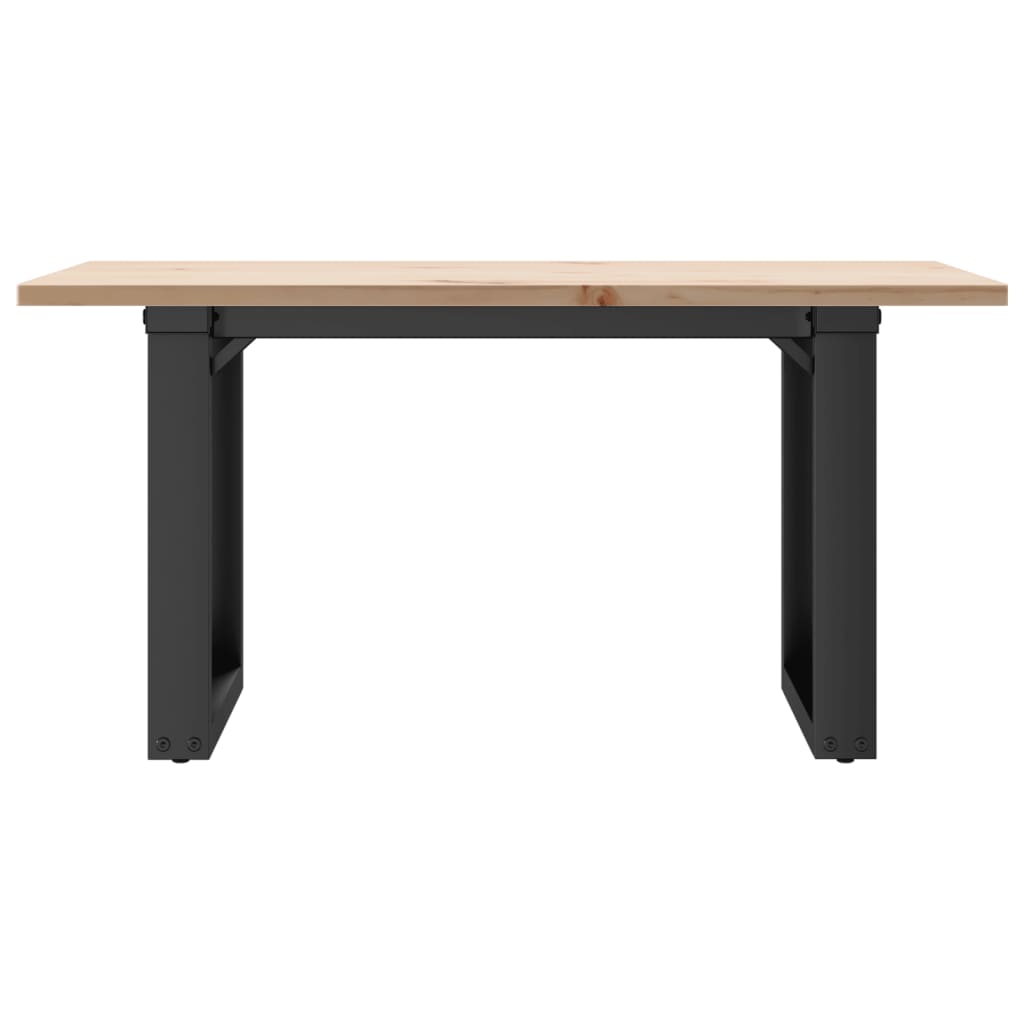 sofabord 80x50x40 cm O-stel massivt fyrretræ og stål
