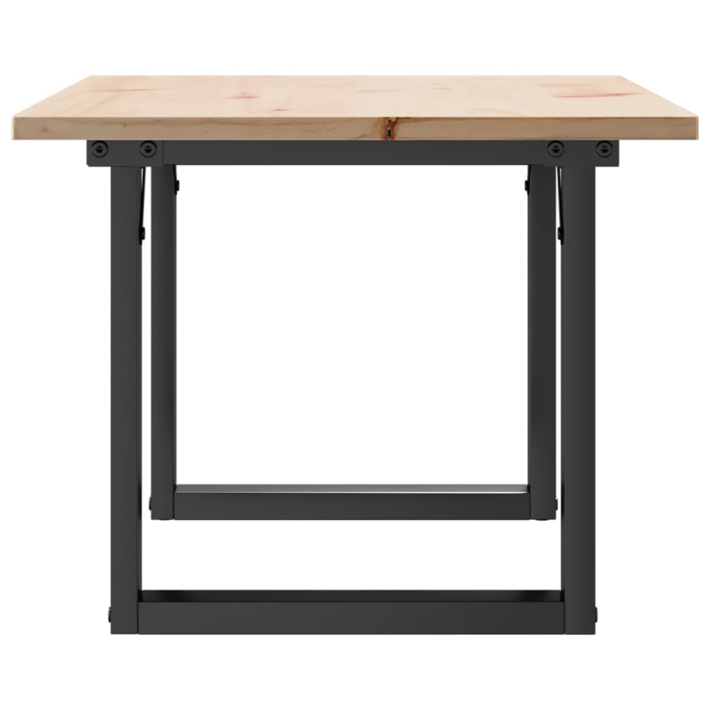 sofabord 80x50x40 cm O-stel massivt fyrretræ og stål