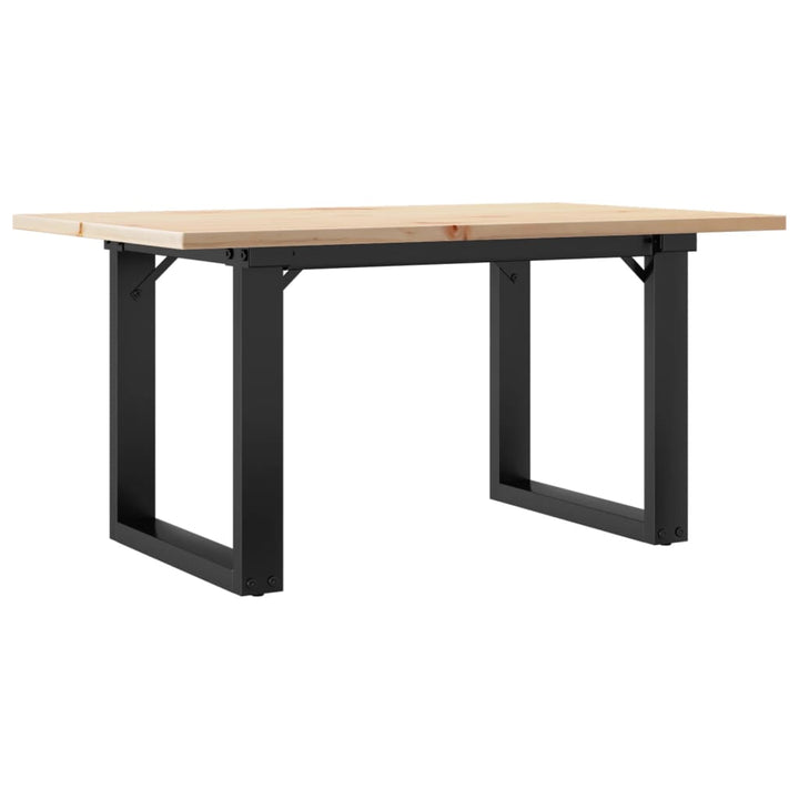 sofabord 80x50x40 cm O-stel massivt fyrretræ og stål