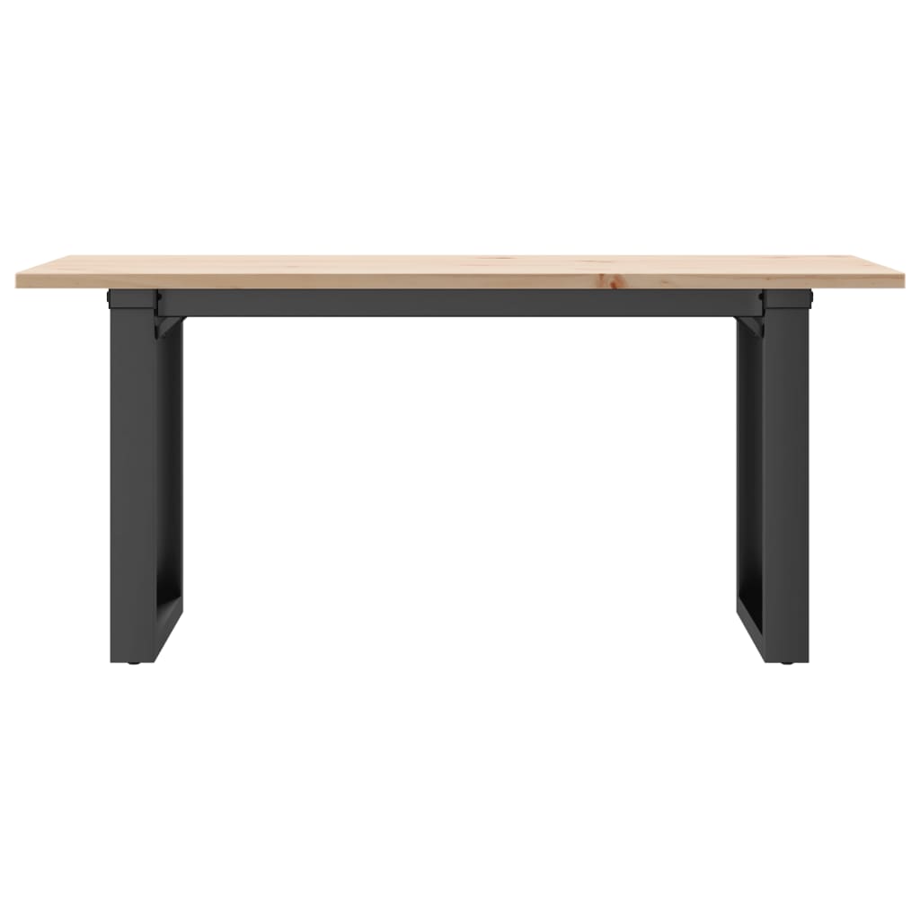 sofabord 90x40x45 cm O-stel massivt fyrretræ og stål