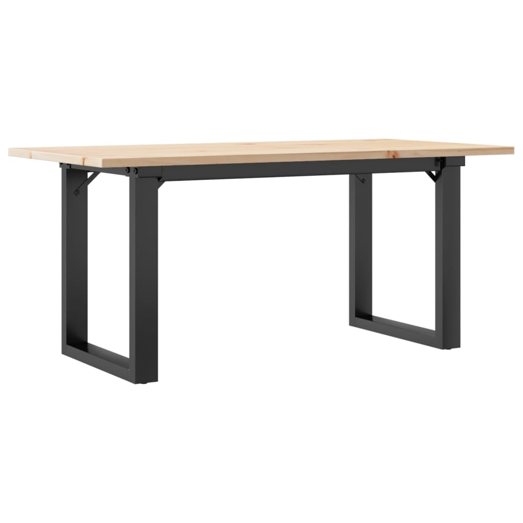 sofabord 100x50x45 cm O-stel massivt fyrretræ og stål