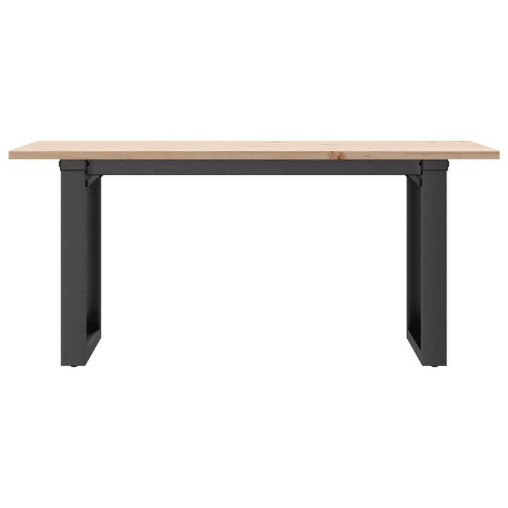 sofabord 100x50x45 cm O-stel massivt fyrretræ og stål