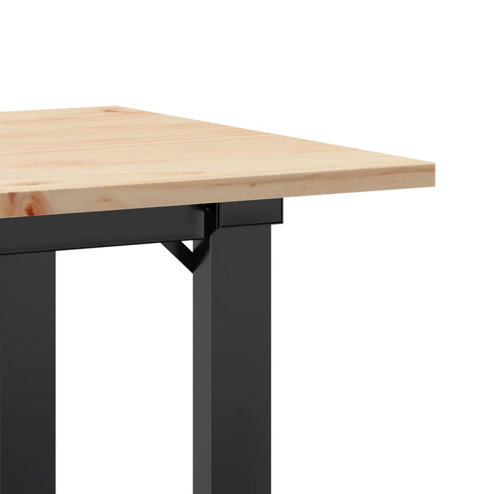 sofabord 100x50x45 cm O-stel massivt fyrretræ og stål