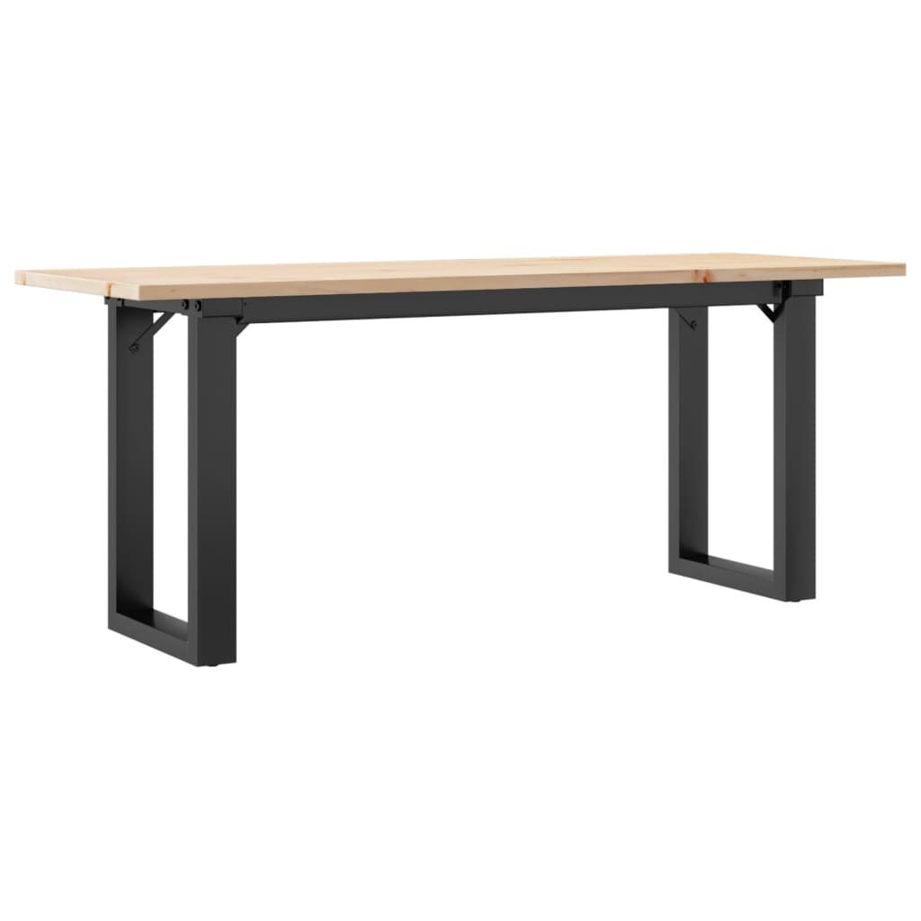 sofabord 110x40x45 cm O-stel massivt fyrretræ og stål
