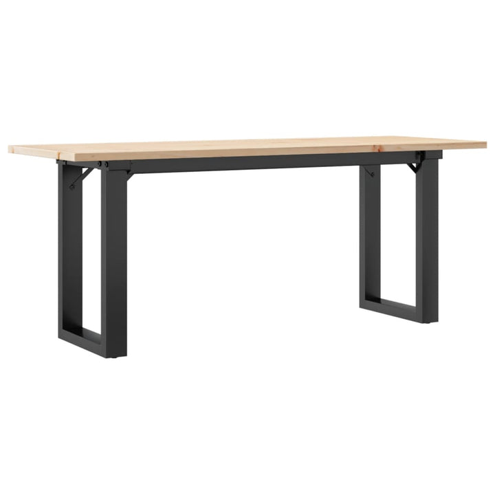 sofabord 110x40x45 cm O-stel massivt fyrretræ og stål