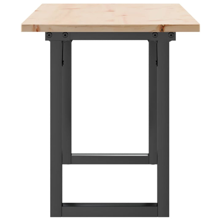 sofabord 110x40x45 cm O-stel massivt fyrretræ og stål
