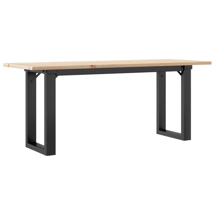 sofabord 110x40x45 cm O-stel massivt fyrretræ og stål